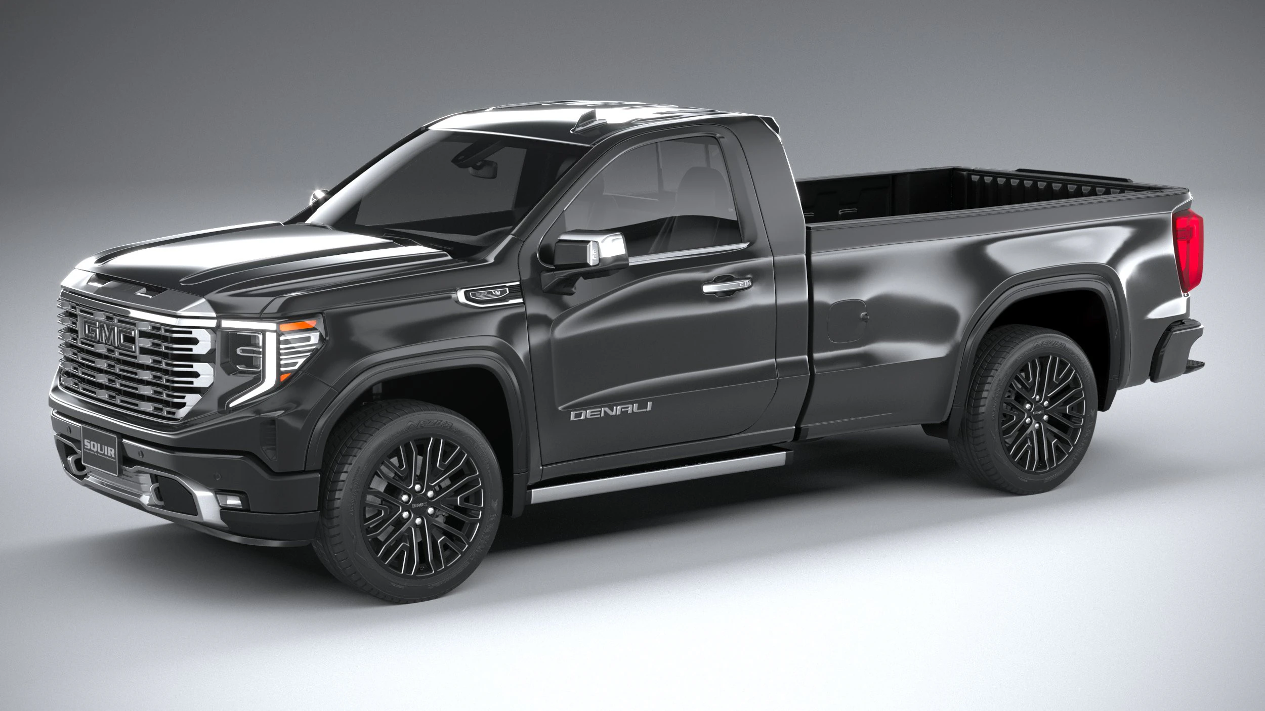 GMC Sierra Denali regular cab 2022 3D Model .c4d .max .obj .3ds .fbx .stl .blend 