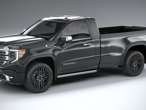 GMC Sierra Denali regular cab 2022 3D Model