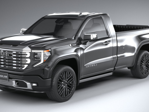 GMC Sierra Denali regular cab 2022 Modelo 3D