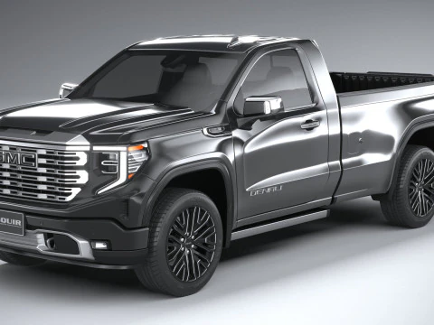 GMC Sierra Denali regular cab 2022 3D Model