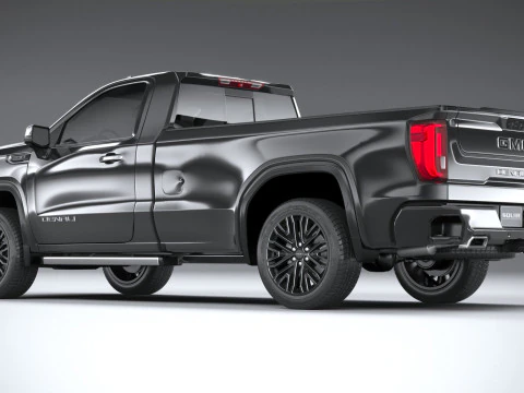 GMC Sierra Denali regular cab 2022 3D Model