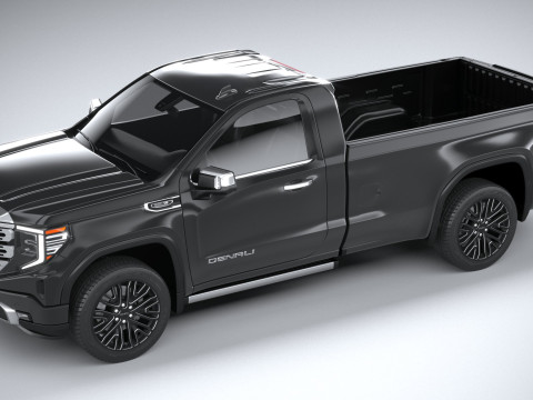 GMC Sierra Denali regular cab 2022 Modelo 3D