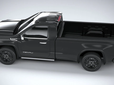 GMC Sierra Denali regular cab 2022 3D Model