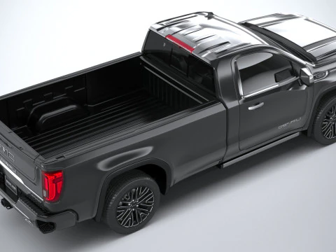 GMC Sierra Denali regular cab 2022 3D Model