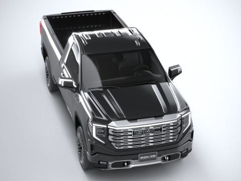 GMC Sierra Denali regular cab 2022 Modelo 3D