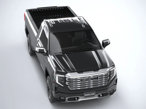 GMC Sierra Denali regular cab 2022 3D Model