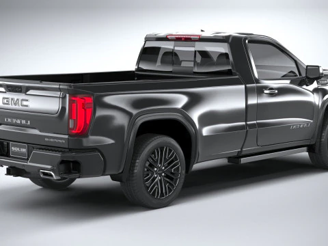 GMC Sierra Denali regular cab 2022 3D Model