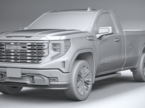 GMC Sierra Denali regular cab 2022 Modelo 3D