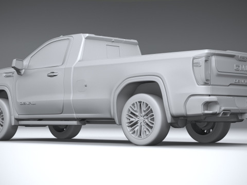 GMC Sierra Denali regular cab 2022 Modelo 3D