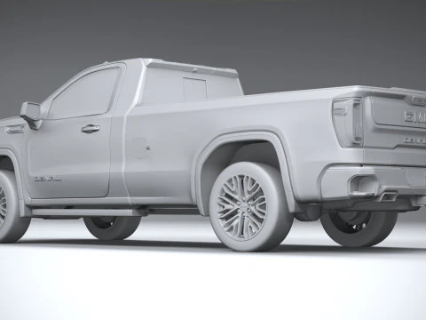 GMC Sierra Denali regular cab 2022 3D Model