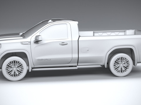 GMC Sierra Denali regular cab 2022 Modelo 3D