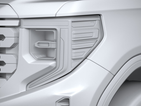 GMC Sierra Denali regular cab 2022 Modelo 3D