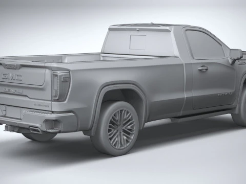 GMC Sierra Denali regular cab 2022 3D Model