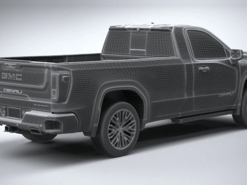 GMC Sierra Denali regular cab 2022 3D Model