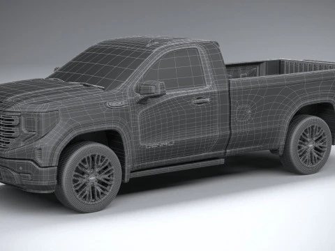 GMC Sierra Denali regular cab 2022 3D Model