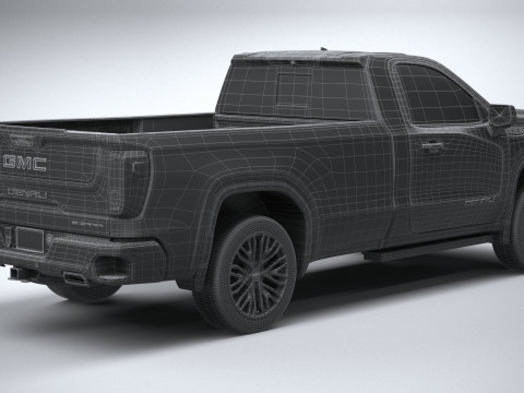 GMC Sierra Denali regular cab 2022 Modelo 3D