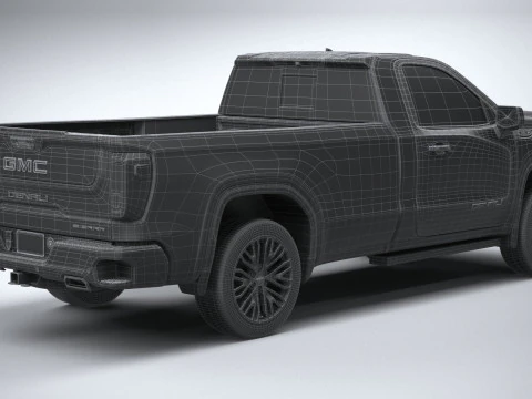 GMC Sierra Denali regular cab 2022 3D Model