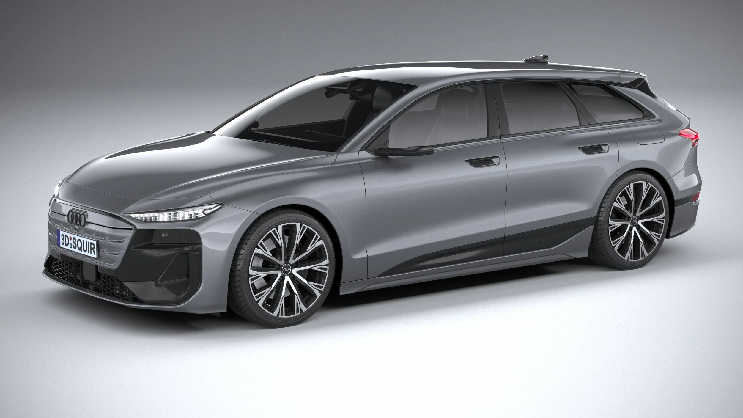 Audi A6 Avant e-tron 2025 3D Model .c4d .max .obj .3ds .fbx .stl .blend 