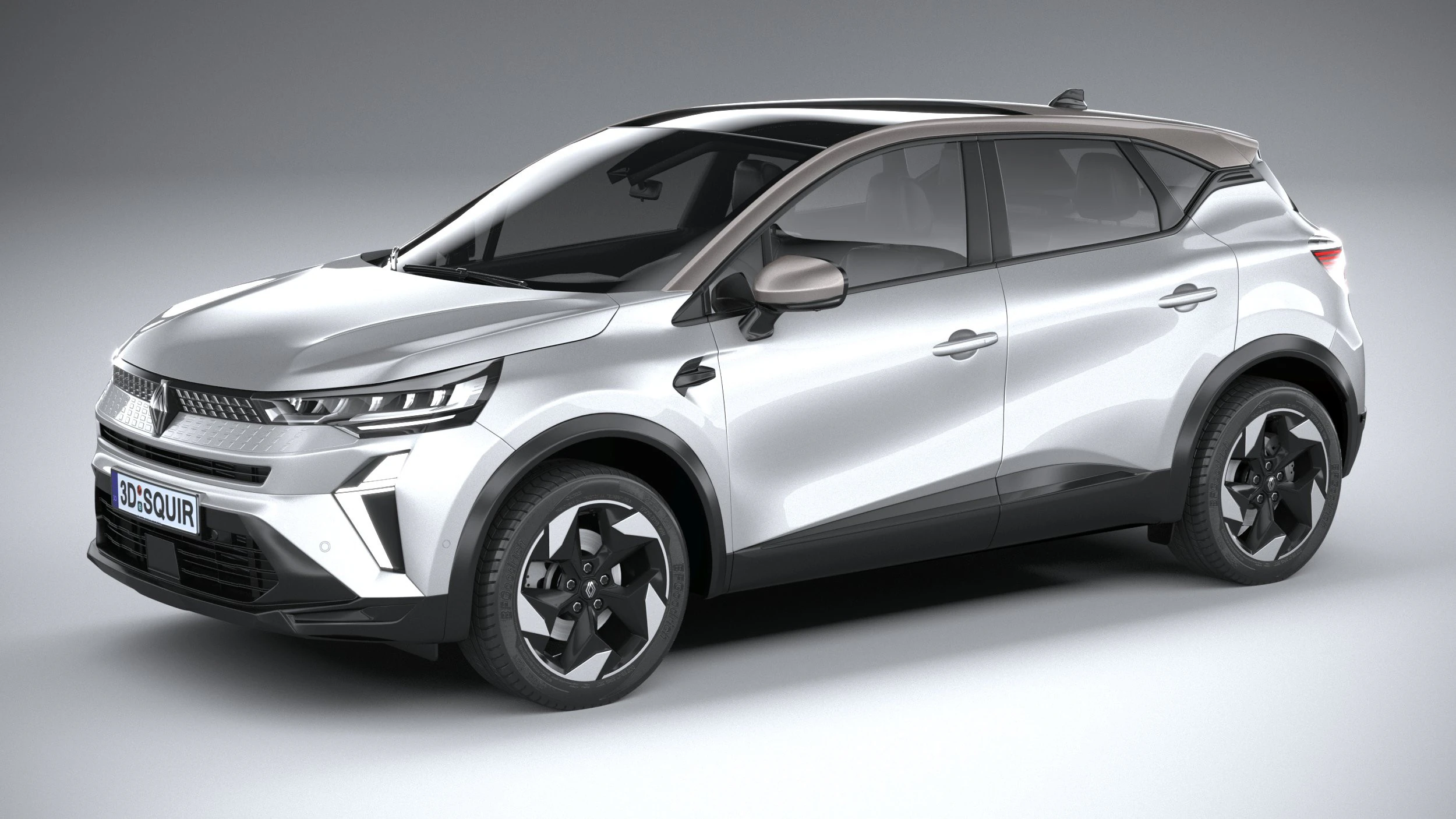 Renault Captur 2025 3D Model .c4d .max .obj .3ds .fbx .stl .blend 