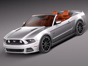 Mustang GT Convertible 2013 3D Model