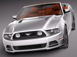 Mustang GT Convertible 2013 3D Model