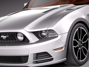 Mustang GT Convertible 2013 3D Model