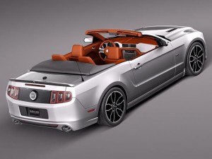 Mustang GT Convertible 2013 Modello 3D