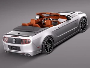 Mustang GT Convertible 2013 3D Model
