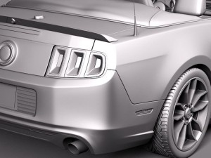 Mustang GT Convertible 2013 Modello 3D