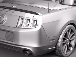 Mustang GT Convertible 2013 3D Model
