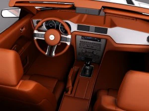 Mustang GT Convertible 2013 3D Model