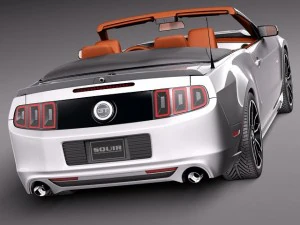 Mustang GT Convertible 2013 3D Model