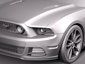 Mustang GT Convertible 2013 Modello 3D