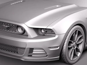 Mustang GT Convertible 2013 3D Model