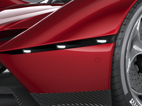 Alfa Romeo 8C-R Tazio 2020 LowPoly Modello 3D