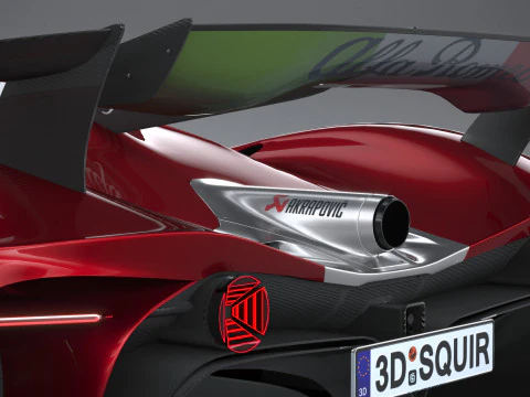 Alfa Romeo 8C-R Tazio 2020 LowPoly 3D Model