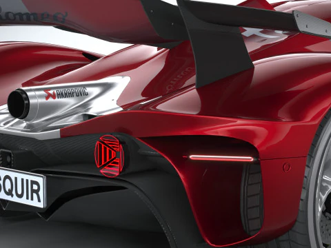 Alfa Romeo 8C-R Tazio 2020 LowPoly 3D Model