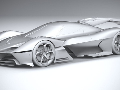 Alfa Romeo 8C-R Tazio 2020 LowPoly Modello 3D