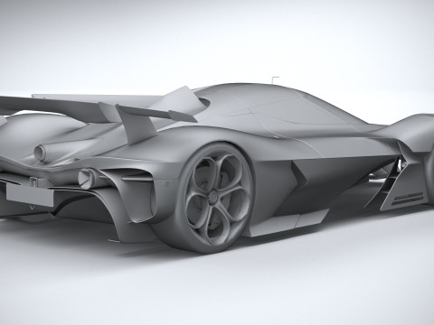 Alfa Romeo 8C-R Tazio 2020 LowPoly Modello 3D