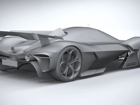Alfa Romeo 8C-R Tazio 2020 LowPoly 3D Model