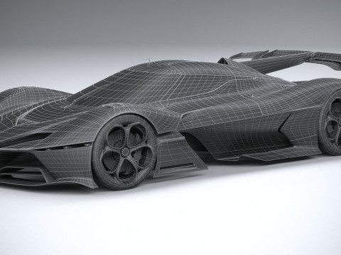 Alfa Romeo 8C-R Tazio 2020 LowPoly Modello 3D