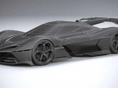 Alfa Romeo 8C-R Tazio 2020 LowPoly 3D Model