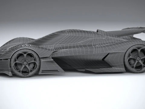 Alfa Romeo 8C-R Tazio 2020 LowPoly 3D Model