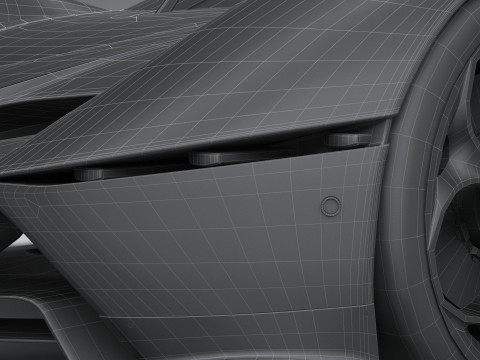 Alfa Romeo 8C-R Tazio 2020 LowPoly Modello 3D