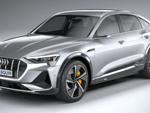 Audi E-Tron Sportback S-line 2021 3D Model