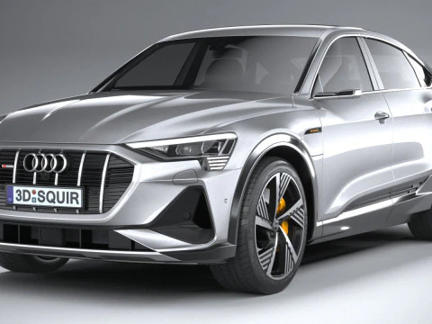 Audi E-Tron Sportback S-line 2021 3D Model