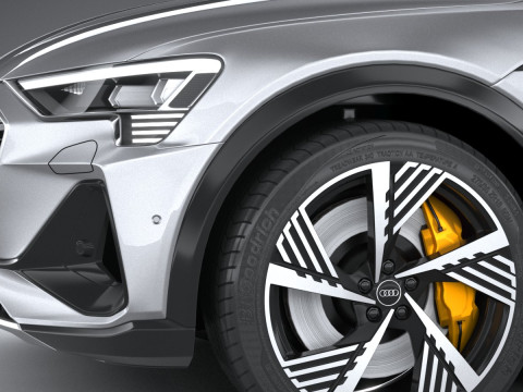 Audi E-Tron Sportback S-line 2021 3D-Modell