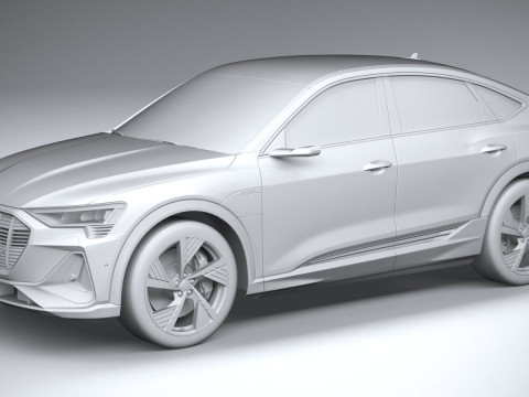Audi E-Tron Sportback S-line 2021 3D-Modell