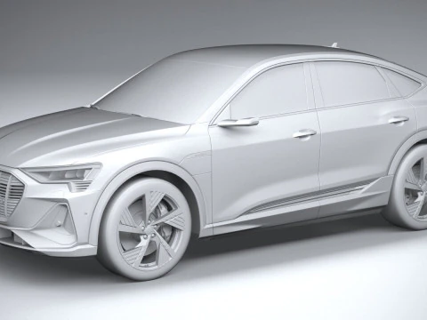 Audi E-Tron Sportback S-line 2021 3D Model