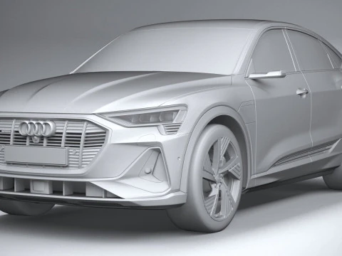 Audi E-Tron Sportback S-line 2021 3D Model